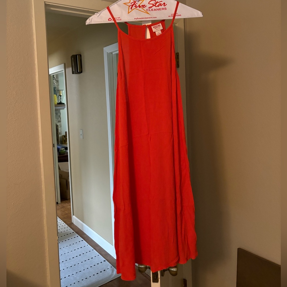 Orange mini dress